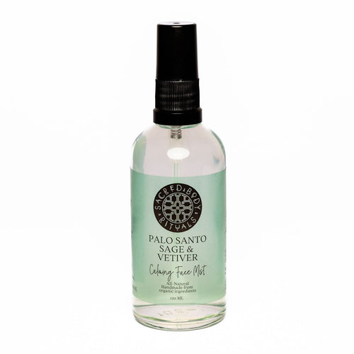 Palo Santo, Sage & Vetiver Calming Face Mist - Hydration and Refreshment for Daily Skin Rituals, 120ml