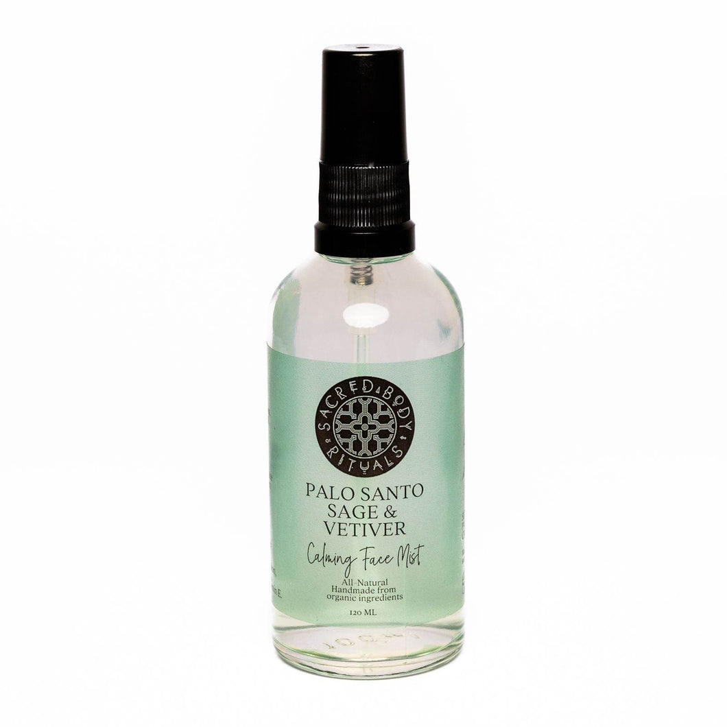 Palo Santo, Sage & Vetiver Calming Face Mist - Hydration and Refreshment for Daily Skin Rituals, 120ml - Sacred Body Rituals