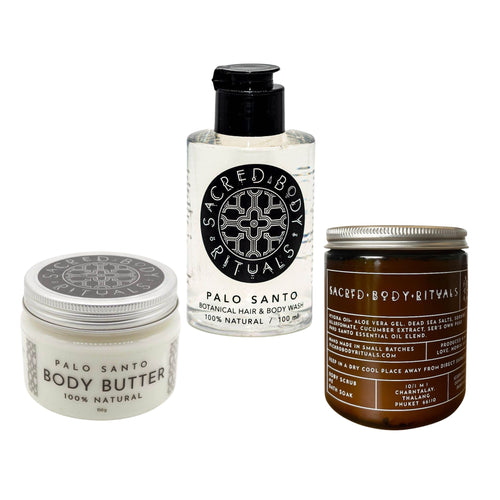 Sacred Glow Ritual Bundle – Palo Santo Body Gift Set